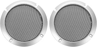 MECCANIXITY 5 Inch Metal Mesh Speaker Grills Covers Black/Silver | Decorative Subwoofer Guard Protector Case with ABS Plastic Frame for DIY Home Car Audio Stereo Speaker