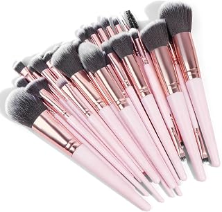 Makeup Brushes Set, 30 Pieces Professional Makeup Brushes Set, Premium Synthetic Foundation Powder Concealer Eyeshadow Brushes Kit Easy to Travel Ideal for Beauty On The Go - Pink