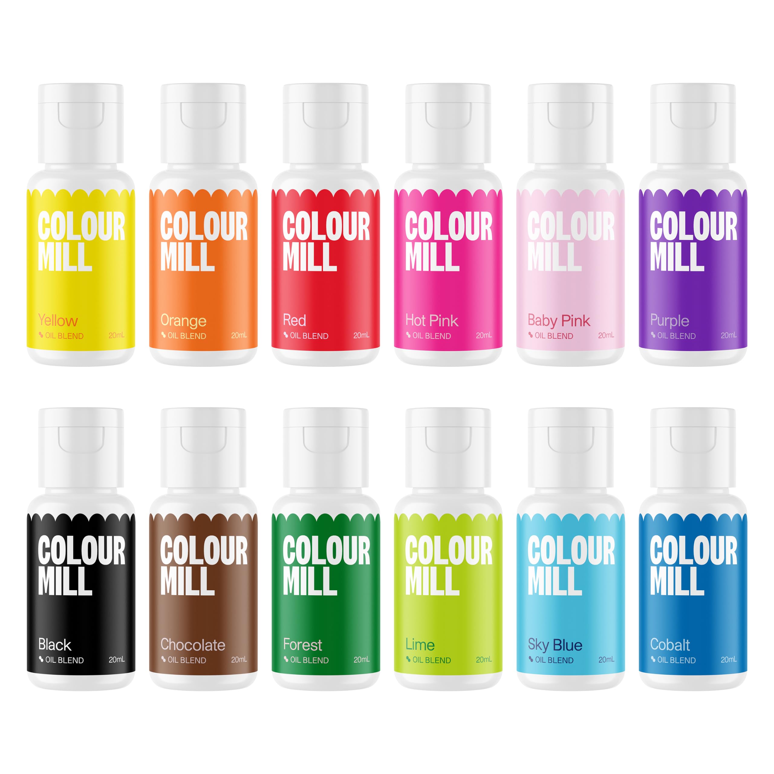 Colour Mill Oil Blend Food Coloring, Kickstarter Pack - 20 Milliliters Each of 1