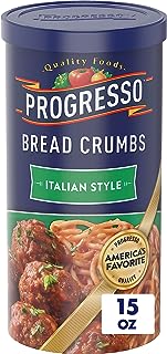 Progresso Italian Style Bread Crumbs, Cooking Ingredient, 15 oz | Made with Savory Herb Seasoning, Medium Ground Texture, Used for Meatball Binder, Breading for Veggies, Chicken & Fish