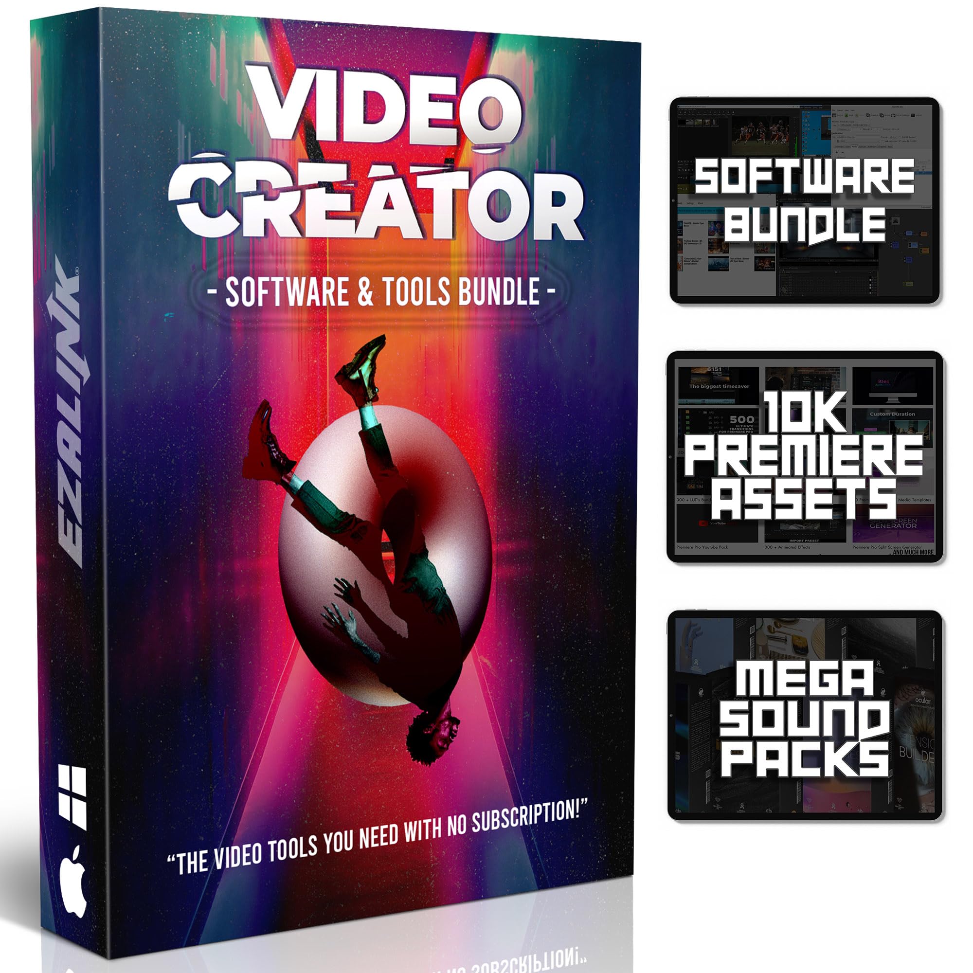 Video Editing Software Pack | Editor, YouTube Downloader, MP3 MP4 Converter, Gre