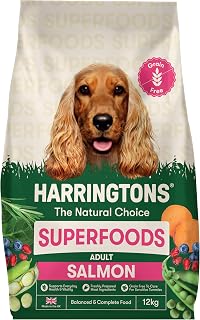 Harringtons Superfoods Complete Grain Free Dry Adult Dog Food Salmon with Veg 12kg - Made with All Natural Ingredients (Packaging may vary)