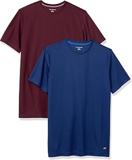Amazon Essentials Men's Technical Moisture Wicking Athletic Running and Gym T-Shirt (Available in Plus Sizes), 2-Pack
