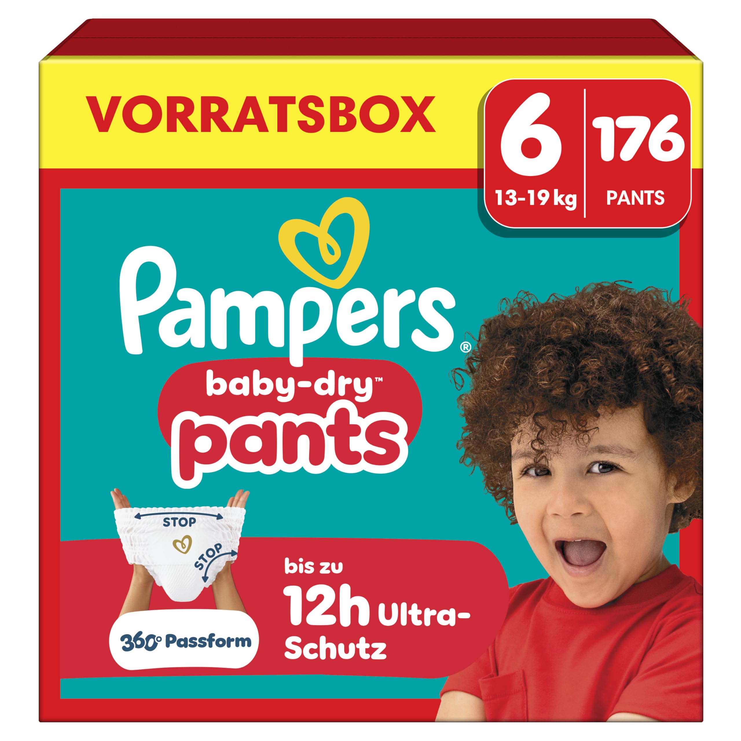 Pampers Baby-Dry Pants Größe 6, 176 Windeln, 13kg-19kg