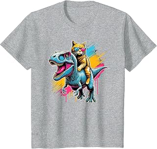 Pop Art Dinosaur T-Rex Cat Tyrannosaurus Rex Cats T-Shirt