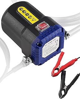 Oil Extractor Pump 12V 80W, Upgraded DIY Oil Change Pump w/ Auto Overload | Electric Fluid Transfer Pump for Synthetic Oil, Gear Oil, Transmission Fluid, Oil Transfer Pump for Car, Mower, Marine