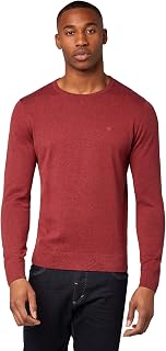 TOM TAILOR Men's Basic Plus Size Sweater with Embroidered Logo
