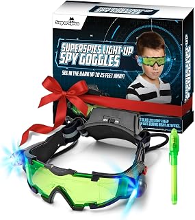 SLF Night Vision Goggles for Kids with Invisible Ink Pen Spy Gear, See in Dark, Write Secret Messages, Perfect Spy Ninjas Mission Kit for Play, Ages 8-12