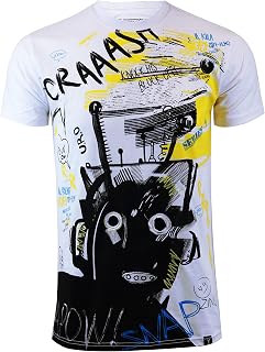 SCREENSHOT Screenshotbrand Mens Hipster Hip-Hop Urban Tees – NYC Street Fashion Graffiti Animazione Stampa T-Shirt - Bianco - xxX-Large