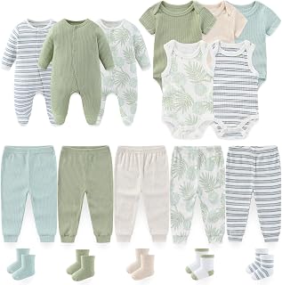 BIGBIGKISS Baby Boy Girl Clothes 18 Piece Layette Gift Set and Accessories