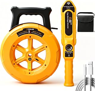 ZHOUCE ZC-D820 Underground Pipe Locators,66ft Buried Water Line Detector | 10H Battery Life Works for PVC, Brass, Cast Iron & Copper Pipes, Flexible Bendable Cable,Hidden Wall & Buried Cable Locator