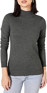 Amazon Essentials Women's Regular-Fit Lightweight Long-Sleeve Mock Neck Jumper (Available in Plus Size)