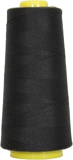 ThreadArt Polyester Serger Thread, 2750yd 40/2, Black | Polyester serger thread for overlock sewing, seams and garment construction. Large cone gives smooth, reliable stitching.