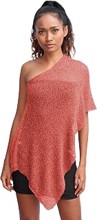 Women's Elegant Ceremony or Evening Poncho - Women's Summer and Spring Poncho in Thermal Viscose Mesh Scented with Cherry Blossom Essence