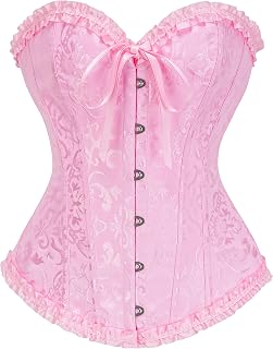 Women's Bustier Corset Top for Women Full Breast Corset Lace-Up Corset Waist Shaper Lingerie