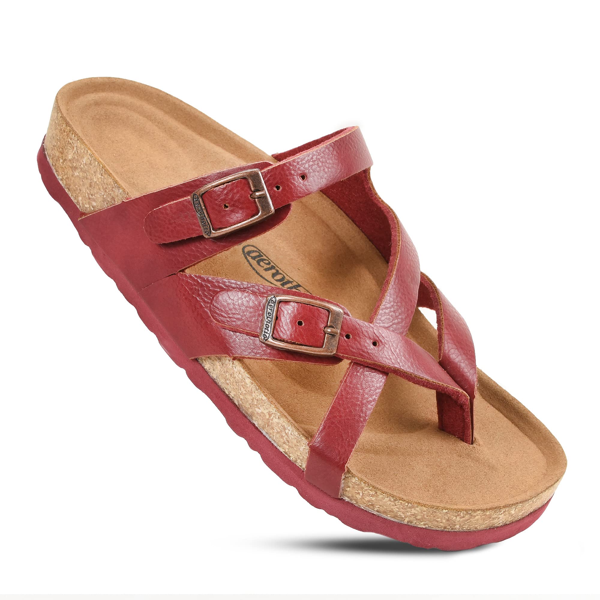 AEROTHOTIC Women's Comfortable Split Toe Slide Sandals