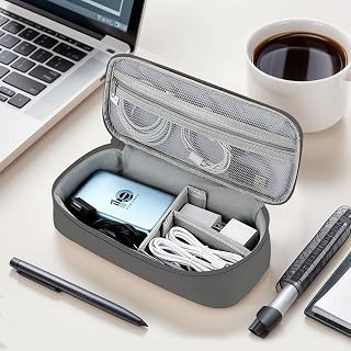 Dual Layer Electronic Accessories Organizer Tech Storage Case for Cable Gadgets - Portable Pouch for Travel and Daily Use, gray, Modern