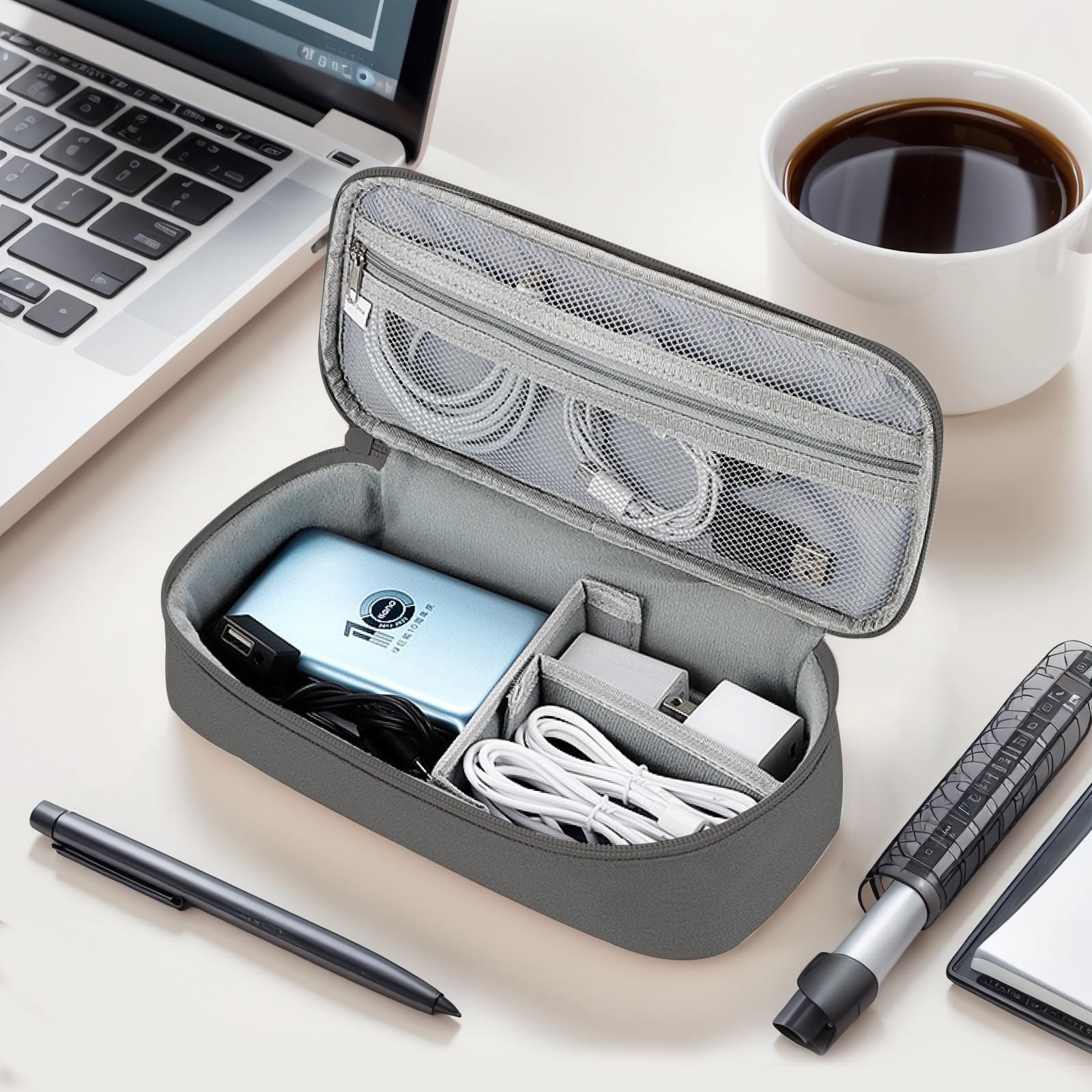 Dual Layer Electronic Accessories Organizer Tech Storage Case for Cable Gadgets 