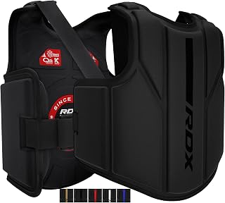RDX Maya Hide Leather Body Protection for Kickboxing, MMA Training, Muay Thai, Martial Arts, Boxing Training, Adjustable Combat Vest Use in Home and Gym Workouts