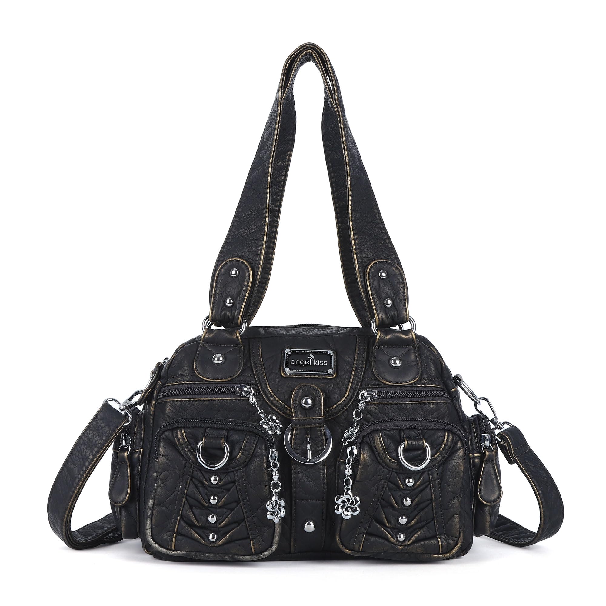 Angel Kiss Women Handbag Designer Leather Hobo Handbags Shoulder Bucket Crossbod