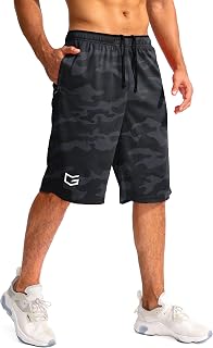 G Gradual Men's Basketball Shorts with Zipper Pockets Lightweight Quick Dry 11" Long Shorts for Men Athletic Gym