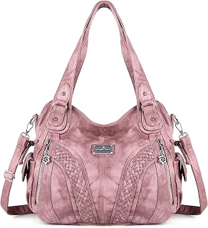 Purses and Handbags Women Fashion Tote Bag Shoulder Bags Top Handle Satchel Purses Washed Synthetic Leather Handbag