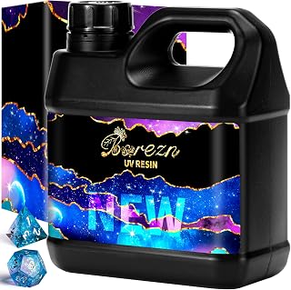 Bsrezn 1000g UV Resin Bulk, Clear UV Epoxy Resin Cure for Jewelry Making | Upgraded High Hardness &amp; Crystal Clear Premixed UV Light Resin Glue for Crafting