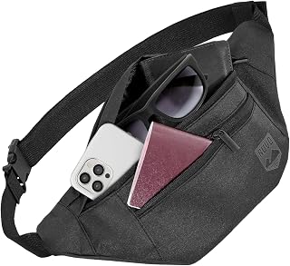 RUVO® Bum Bag Men and Women | Anti-Theft Bum Bag | Outdoor Belt Bag Men & Women | Suitable for Travel, Sports, Festival & All Activities