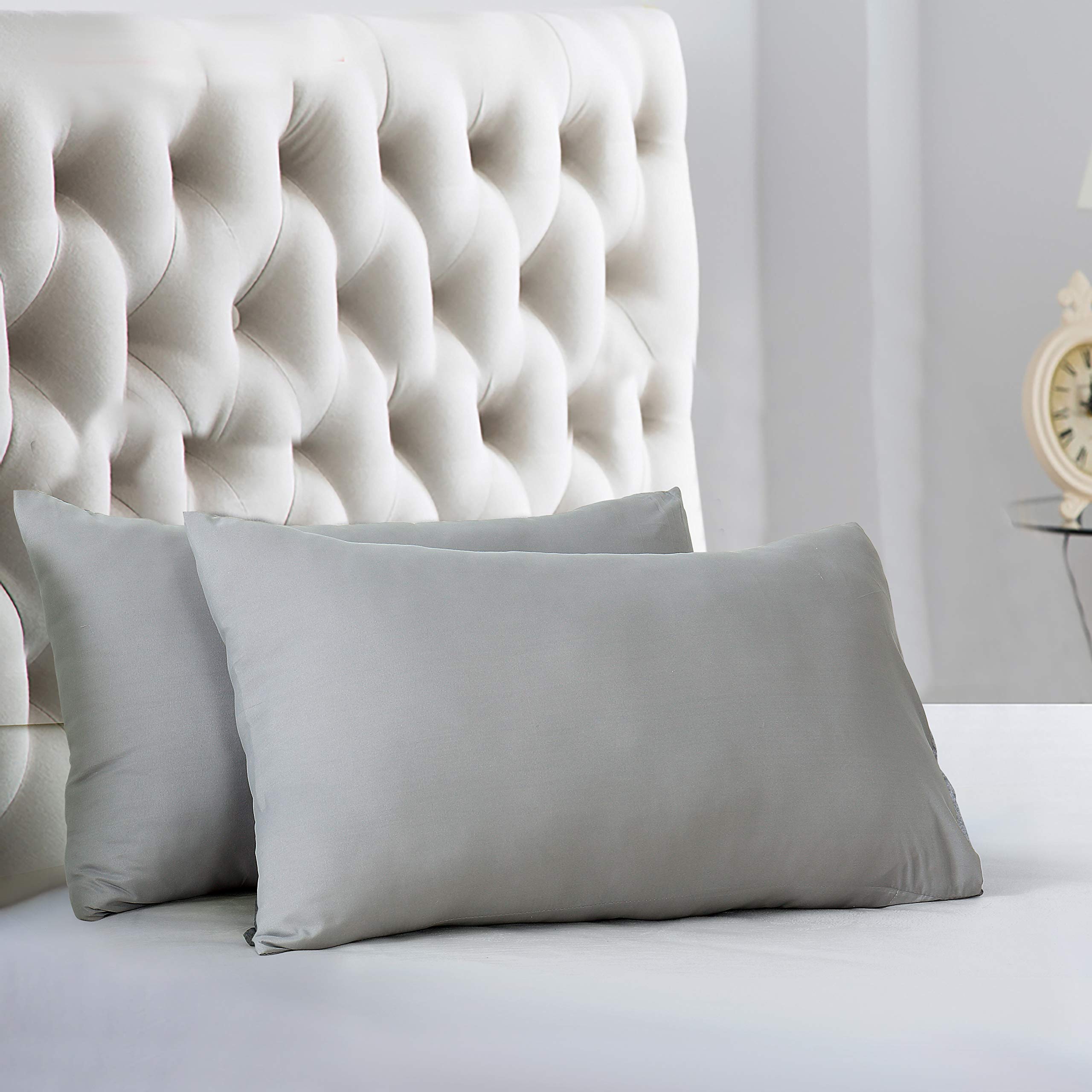 Evolive Ultra Soft Brushed Microfiber Standard Size 20"x30" Pillowcases Pair Set