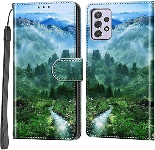 Cover for Samsung Galaxy A33 5G, Wallet PU Leather, Forest