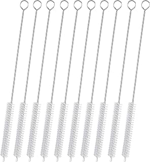 Straw Cleaner Brush Extra Long 12 inch, Extra Wide 12mm diam for Pipe Cleaners for Weed, Straw Cleaning Brush for Tubes, Downstem and Bowl, Water Bottle, Sippy Cup, Extra Long Straw Brush Set 10 Pack