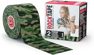 RockTape Kinesiology Tape Athletes, Water Resistant, Reduce Pain & Injury Recovery, 5cm x 5m, Uncut, Pink