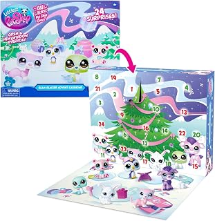 Littlest Pet Shop Toy Advent Calendar with 24 Toy Surprises for Kids | Toy advent calendar with 24 festive surprises, pet figures, accessories and Christmas countdown fun for kids ages 4+