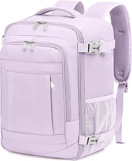 KLOSTAIN For Easyjet Hand Luggage 45 x 36 x 20 cm Hand Luggage Backpack Travel Backpack Aeroplane Bag Laptop Backpack 14 Inch for Men Women School Backpack Teenager Boys Light Purple