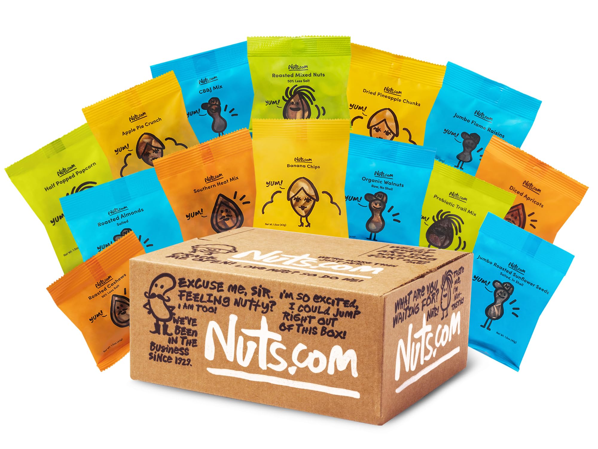 Nuts.com Nuts & Dried Fruit Assorted Snack Box, Gourmet Mix Assortment