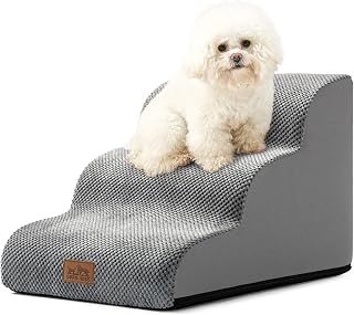 COZY KISS Dog Stair for Small Dog 15.7" H, 3 Step Pet Ramp for Couch