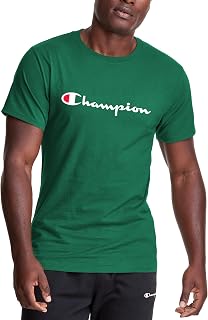 Champion Mens T-Shirt, Cotton Midweight Men's Crewneck Tee, T-Shirt for Men, Script (Reg. Or Big & Tall) T-Shirt