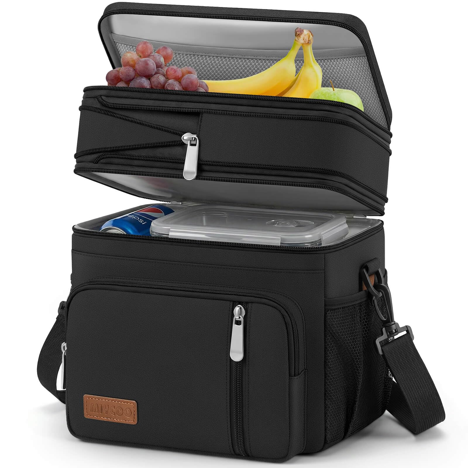 MIYCOO Lunch Bag & Lunch Box for Men Women, Double Deck & Leakproof | Insulated 