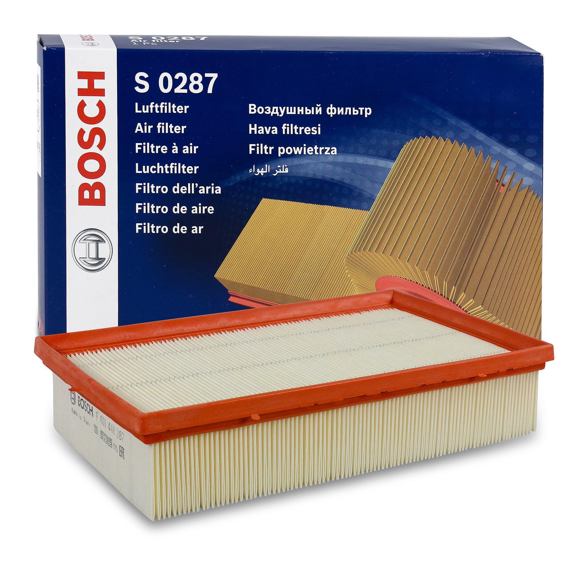 Bosch S0287 Car Air Replacement Filter | Separates Particles from the Air Intake