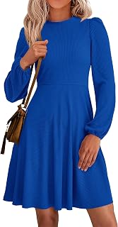 PRETTYGARDEN Womens A Line Long Sleeve Mini Dress