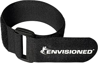 Reusable Cinch Straps 2" x 30" - 6 Pack, Multipurpose Strong Gripping, Quality Hook and Loop Securing Straps (Black)