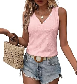 Women's V-Neck Sleeve Blouse - Casual Loose Fit Tunic Top with Embroidery Detail, Dressy Elegant Shirt for Women