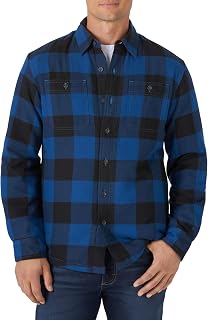 Wrangler Authentics Long Sleeve Sherpa Lined Shirt Jacket Button Down Shirt Men