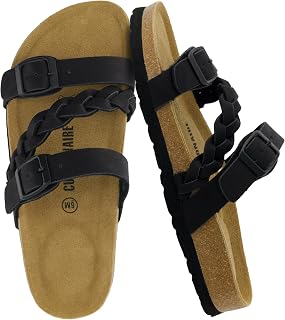 CUSHIONAIRE Women's Lizzy Cork Footbed Sandal with +Comfort and Wide Widths Available