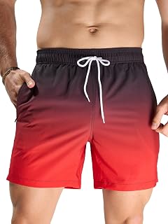 Arcweg Swimming Shorts for Men with Mesh Lining, Quick Dry Swim Shorts, Swimming Shorts for Men with Zip Pockets, Surfing Swimming Beach