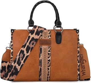 Montana West Wrangler Animal Print Tote Bag for Women Western Purse Boho Top Handle Satchel Handbag