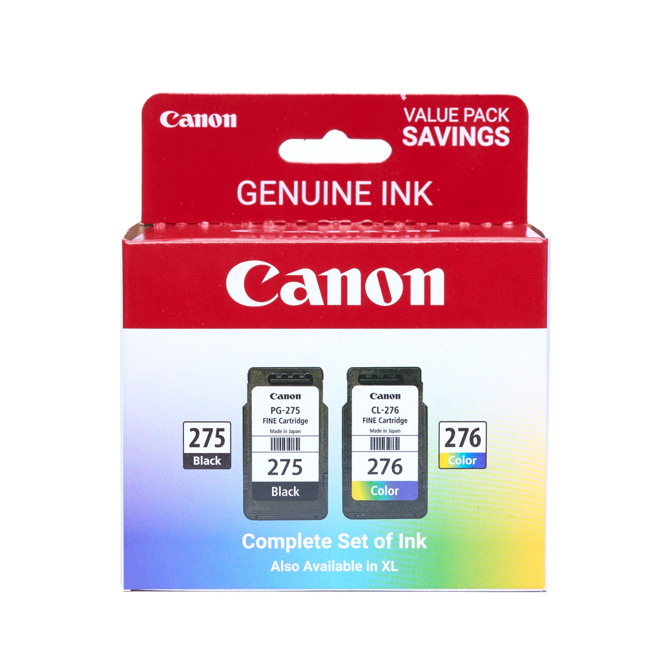 Canon PG-275 / CL-276 Genuine Ink Value Pack (2 Cartridges), Compatible with TS3