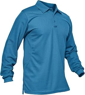 MAGCOMSEN Men's Short Sleeve Polo Shirt Quick Dry Tactical Pique Golf Polo Shirt