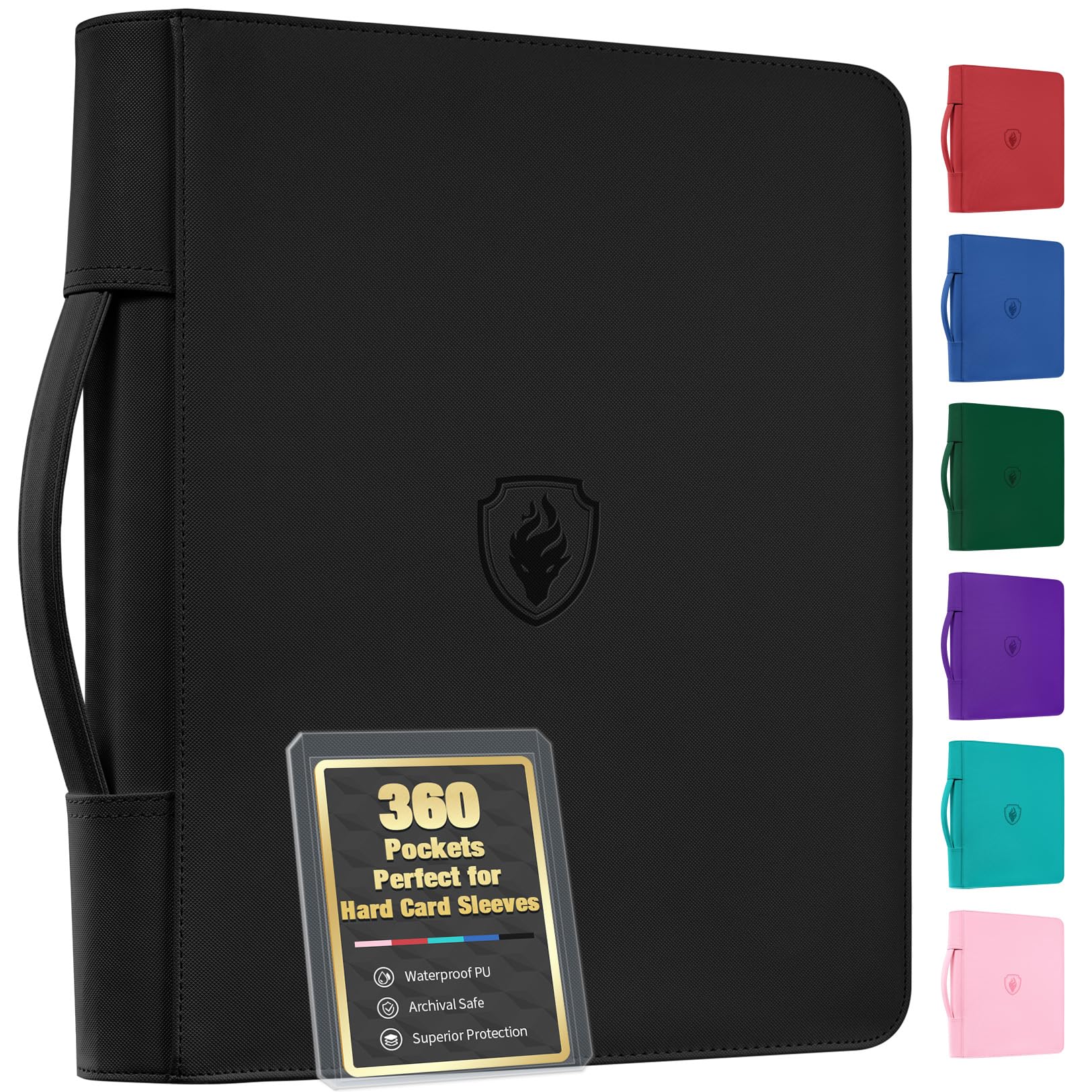 Fabmaker Top Load Binder Holds 360 Cards, Portable Card Binder with Handle | Sid