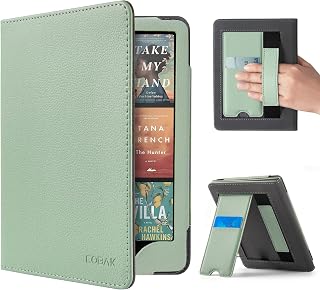 CoBak Case for 7"/6.8" Kindle Paperwhite 13/12th Gen &Kindle Colorsoft 2026 | for Signature Edition (2026/2024), Foldable Kickstand, Card Slot, Hand Strap, Auto Sleep/Wake, PU Leather Stand Cover